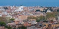 Rome Italy - The view of the city from Janiculum hill and terrace, with Vittoriano, TrinitÃÂ  dei Monti church and Quirinale Royalty Free Stock Photo